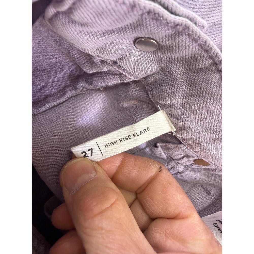 PacSun High Rise Flare Jeans 27 NWT Dusty Lavender Mauve Purple Denim Pants - Picture 7 of 16